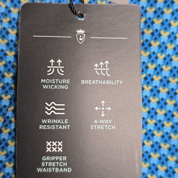 1242 NWT Walter Hagen Mens Micro Menswear Blue Performance 11 Shorts - Picture 7 of 9